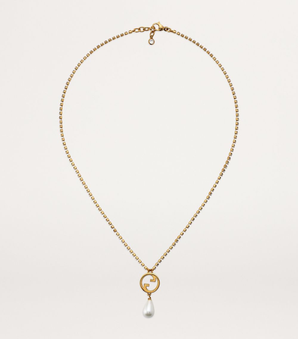 Gucci Gucci Crystal-Embellished Blondie G Necklace
