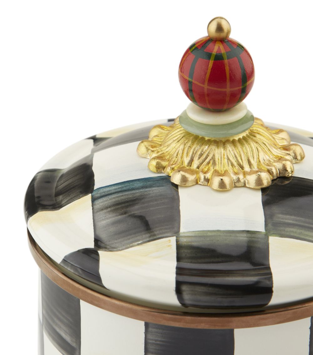 Mackenzie-Childs Mackenzie-Childs Small Courtly Check Enamel Canister