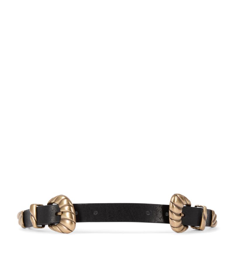 The Kooples The Kooples Leather Double-Buckle Belt