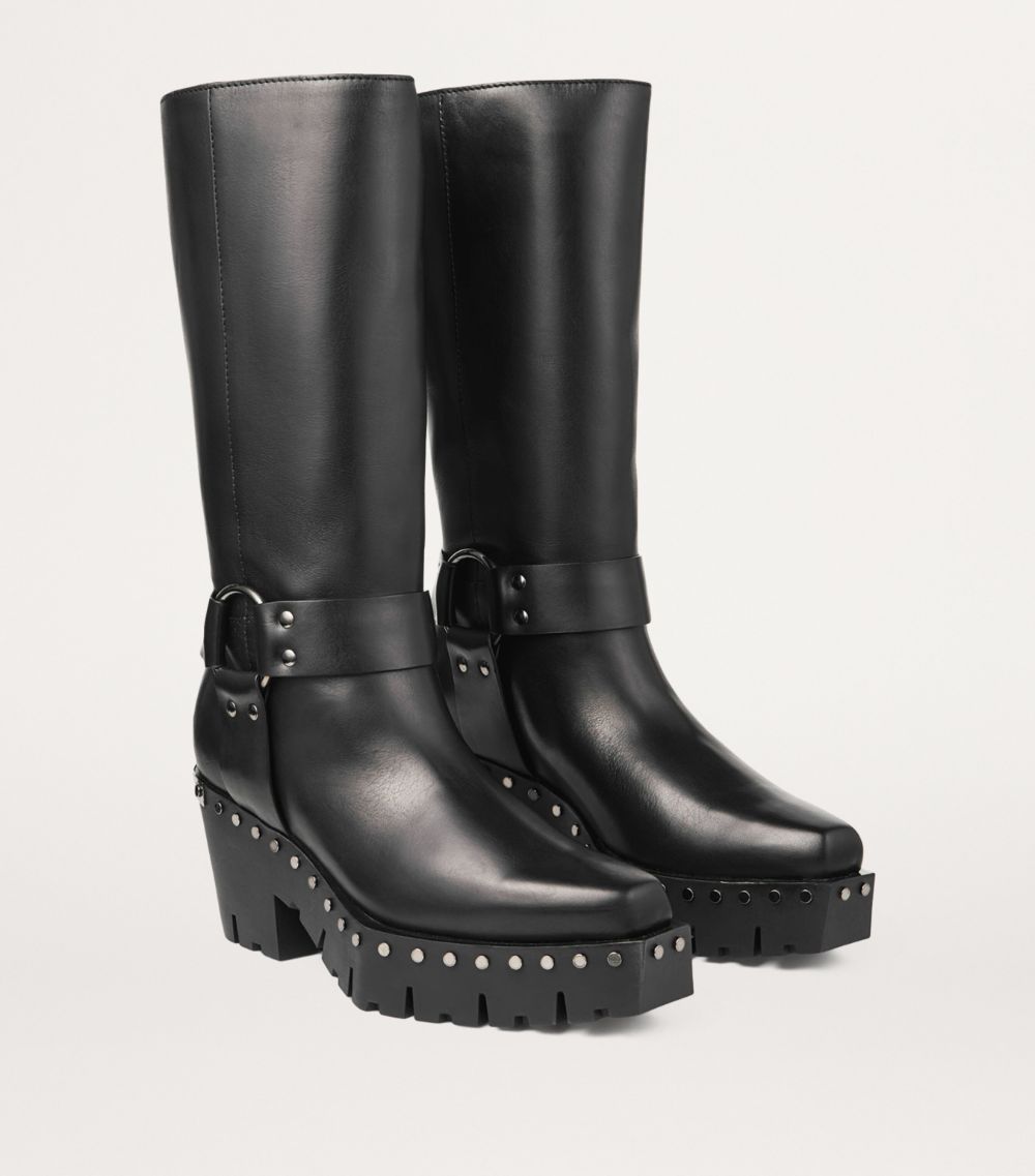 Jimmy Choo Jimmy Choo Quinn 75 Leather Biker Boots