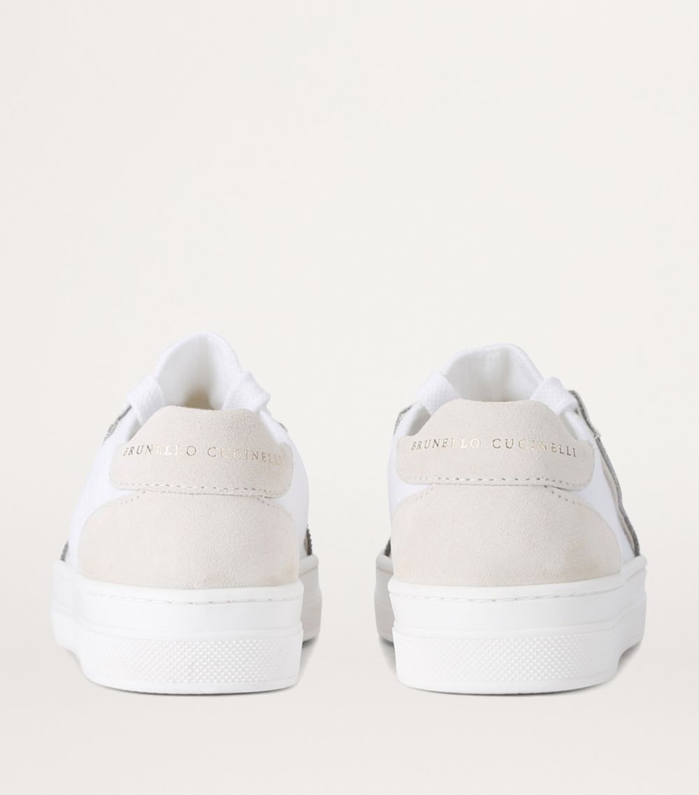 Brunello Cucinelli Kids Brunello Cucinelli Kids Knitted Cotton And Suede Sneakers