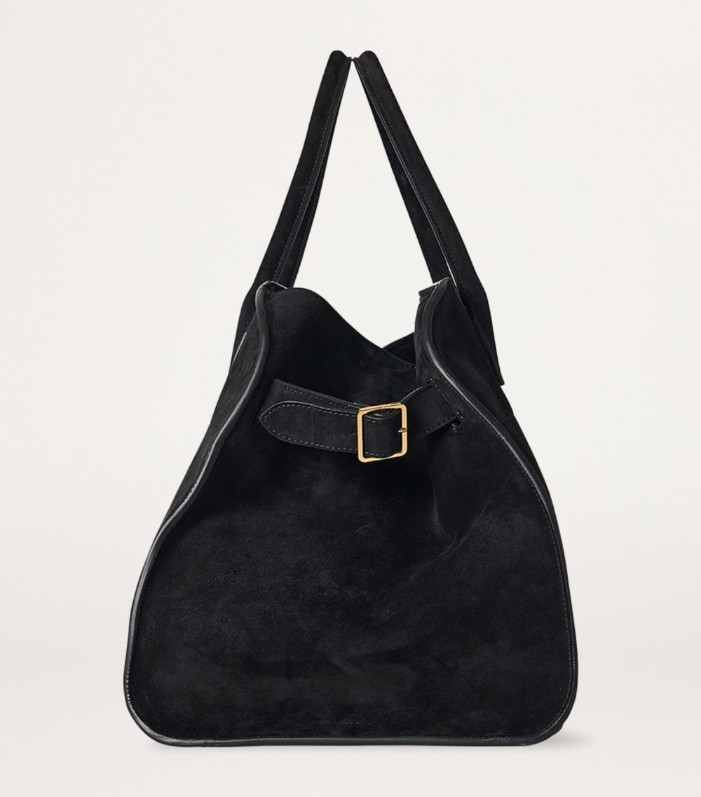 The Row The Row Suede Soft Margaux 15 Top-Handle Bag