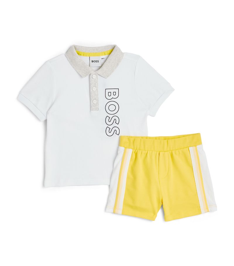 Boss Kidswear Boss Kidswear Polo Shirt And Shorts Set (3-18 Months)