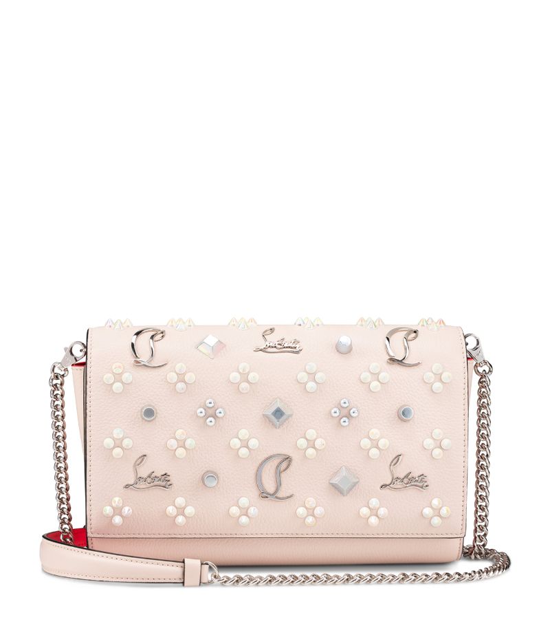 Christian Louboutin Christian Louboutin Paloma Calf Leather Embellished Clutch Bag