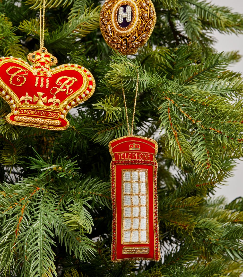 Tinker Tailor Tinker Tailor Beaded Telephone Box Tree Decoration