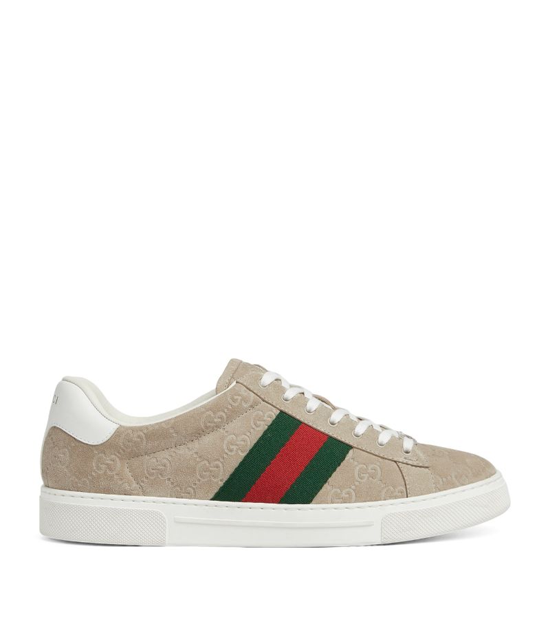 Gucci Gucci Suede Gg Ace Sneakers