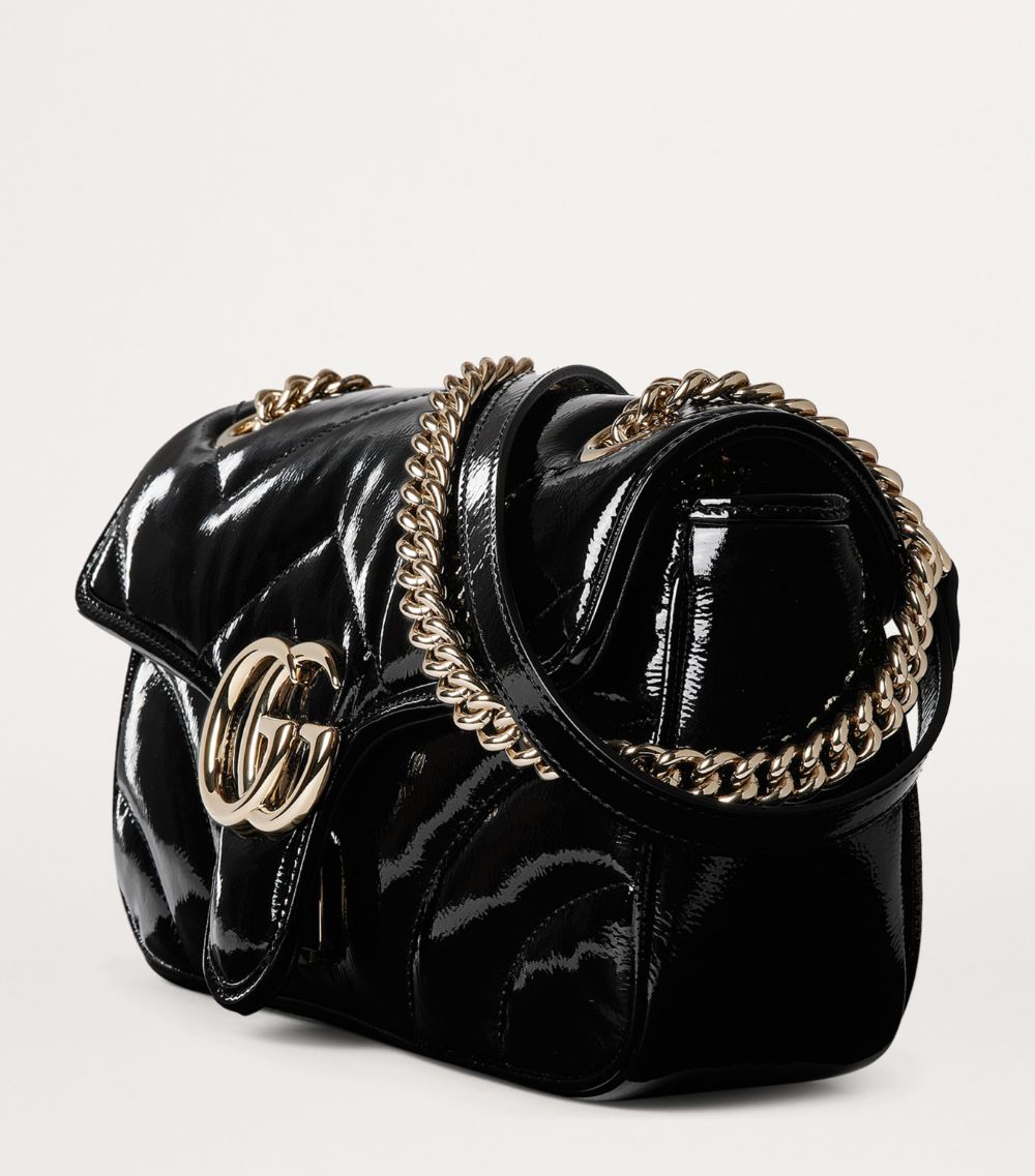 Gucci Gucci Small Patent Leather Gg Marmont Shoulder Bag