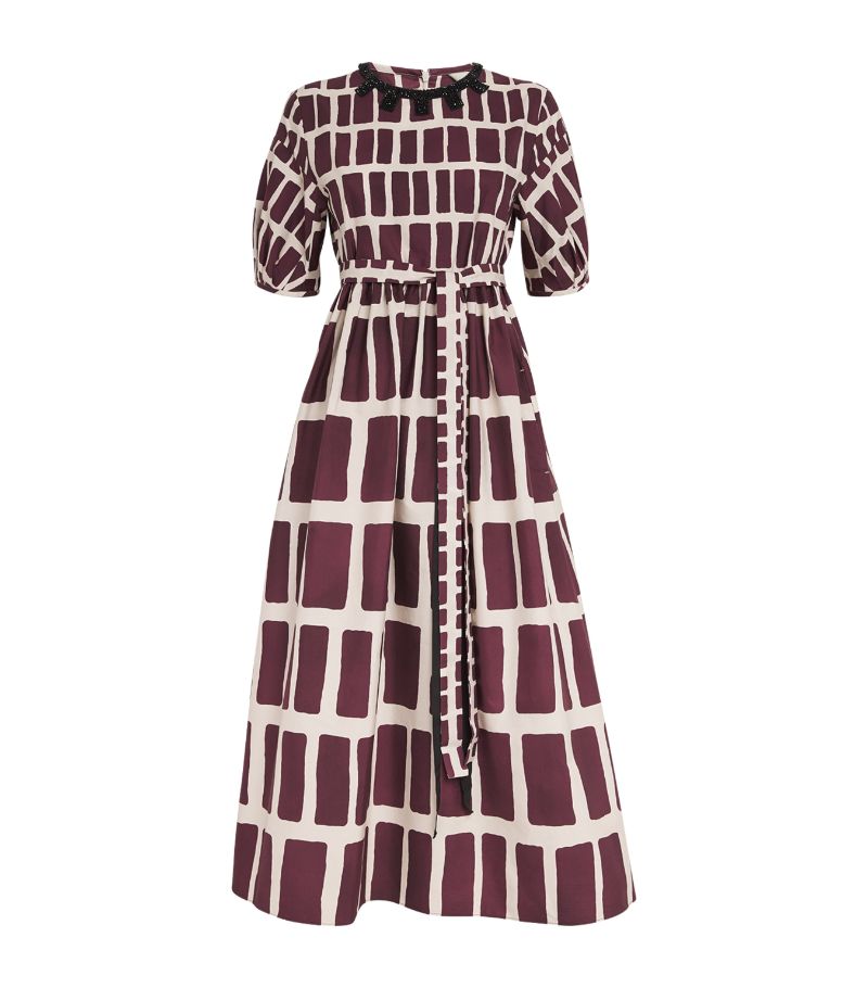 Max Mara Max Mara Cotton Square Print Dress