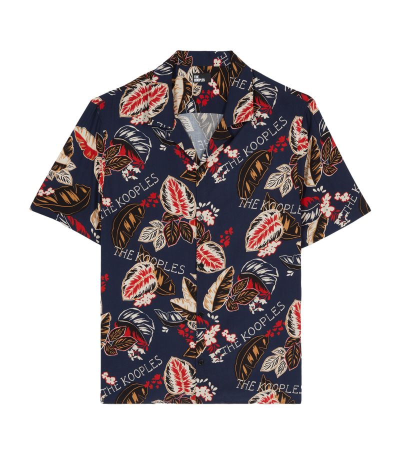 The Kooples The Kooples Leaf Print Logo Shirt