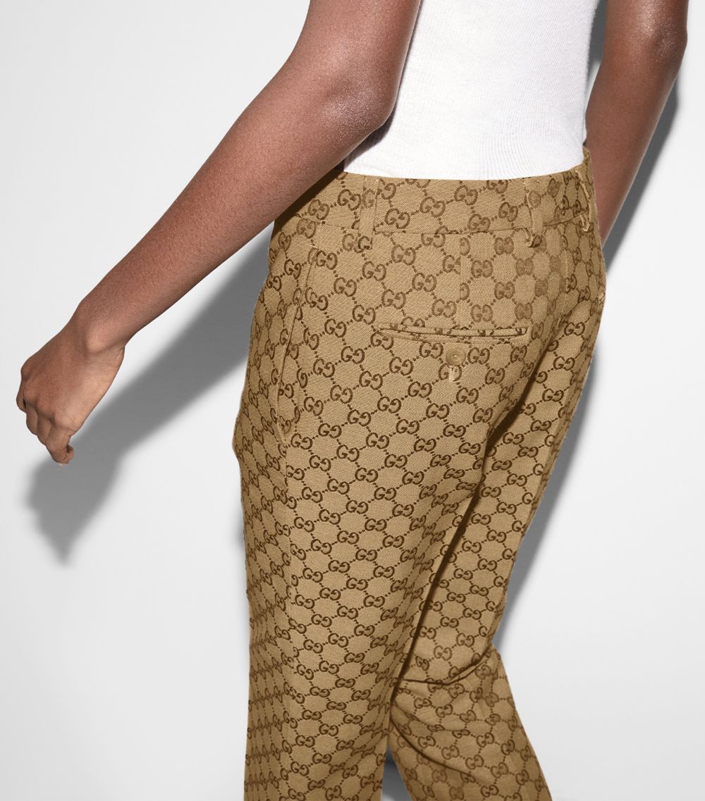 Gucci Gucci Straight Gg Canvas Trousers