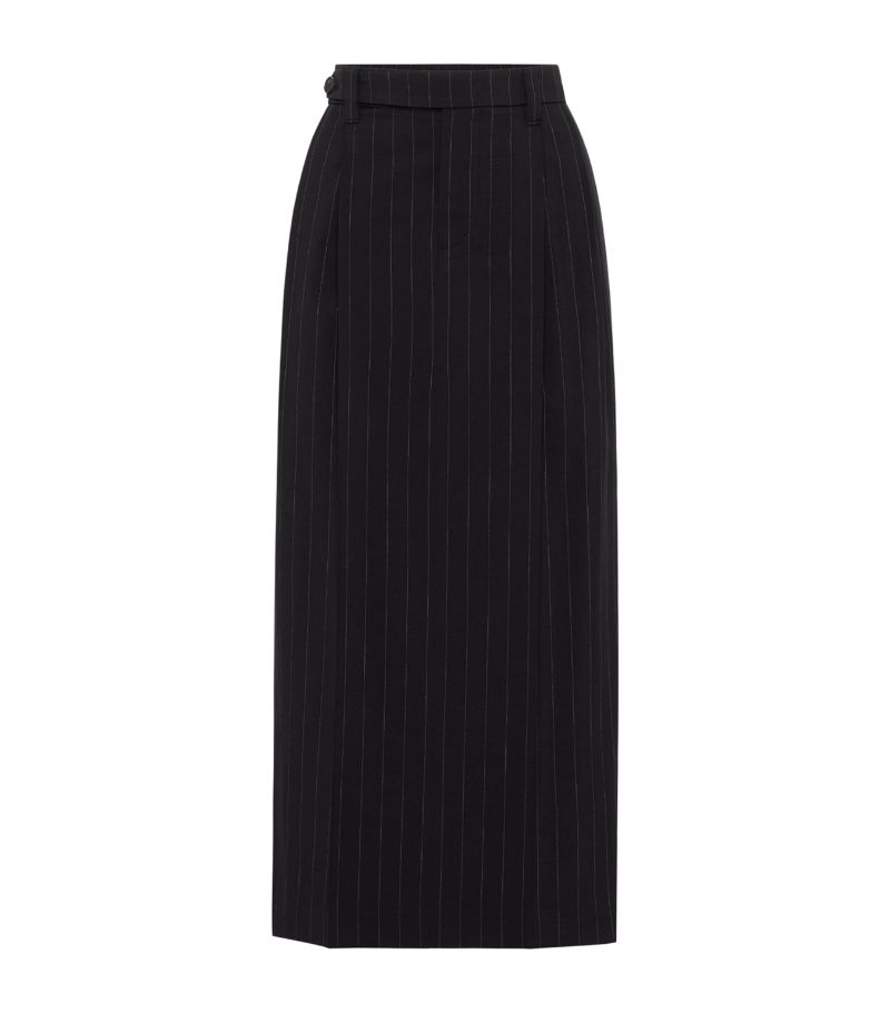 Brunello Cucinelli Brunello Cucinelli Wool-Blend Pinstripe Skirt