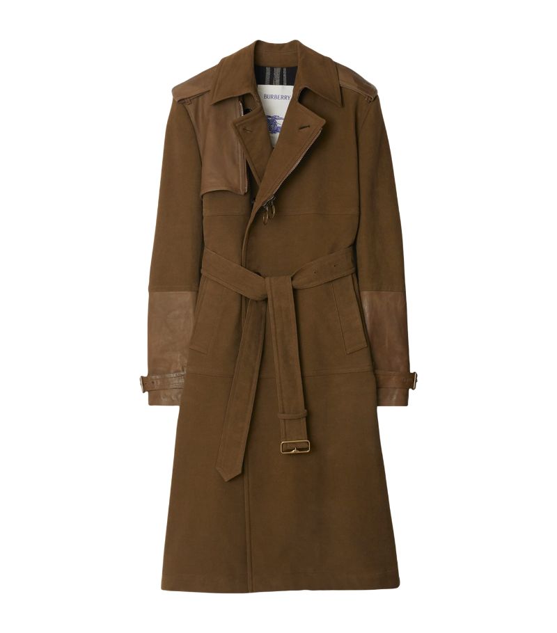 Burberry Burberry Cotton-Leather Trench Coat