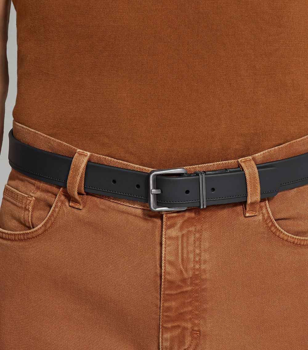 zegna Zegna Leather Square-Buckle Belt