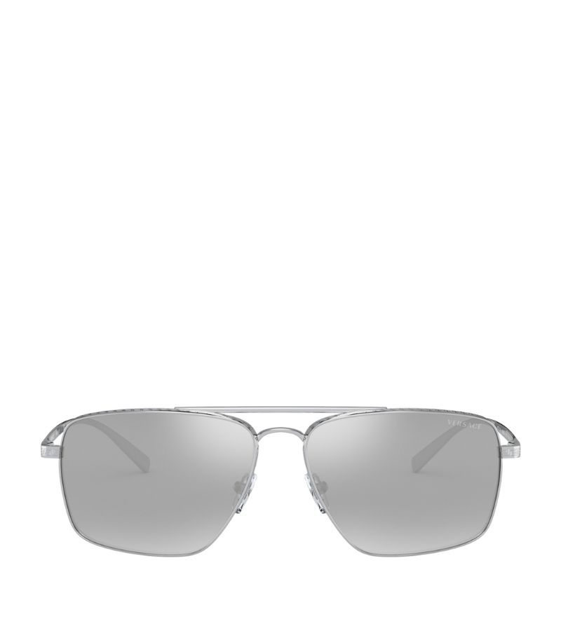 Versace Versace Greca Square Pilot Sunglasses