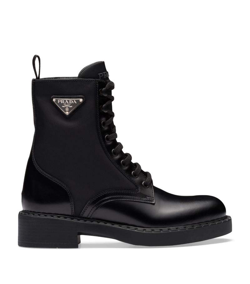 Prada Prada Leather Biker Boots