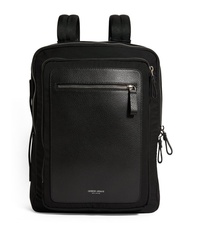 Giorgio Armani Giorgio Armani Leather-Trim Backpack