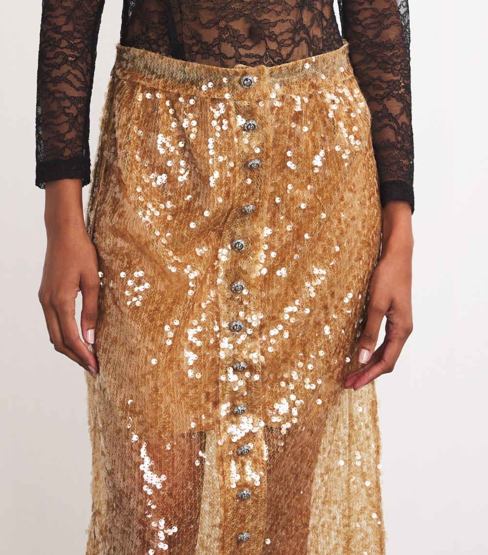 Rabanne Rabanne Sequin Midi Skirt