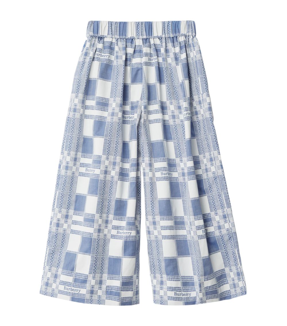 Burberry Burberry Kids Check Wide-Leg Trousers (3-14 Years)