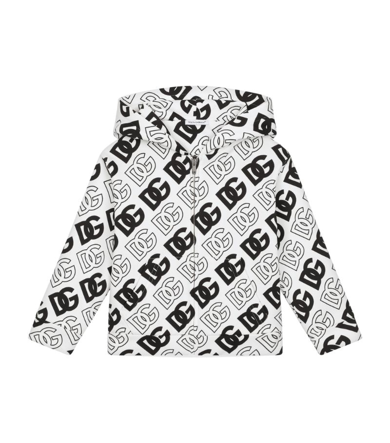 Dolce & Gabbana Dolce & Gabbana Kids DG Millennials Print Zip-Up Hoodie (2-6 Years)