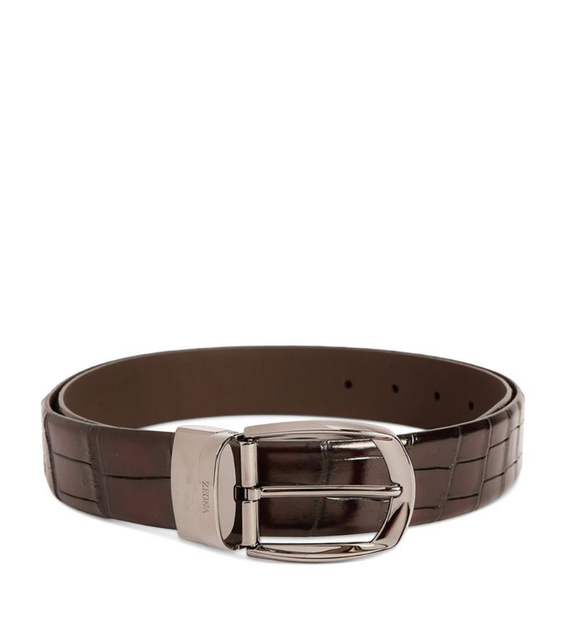 zegna Zegna Crocodile Belt