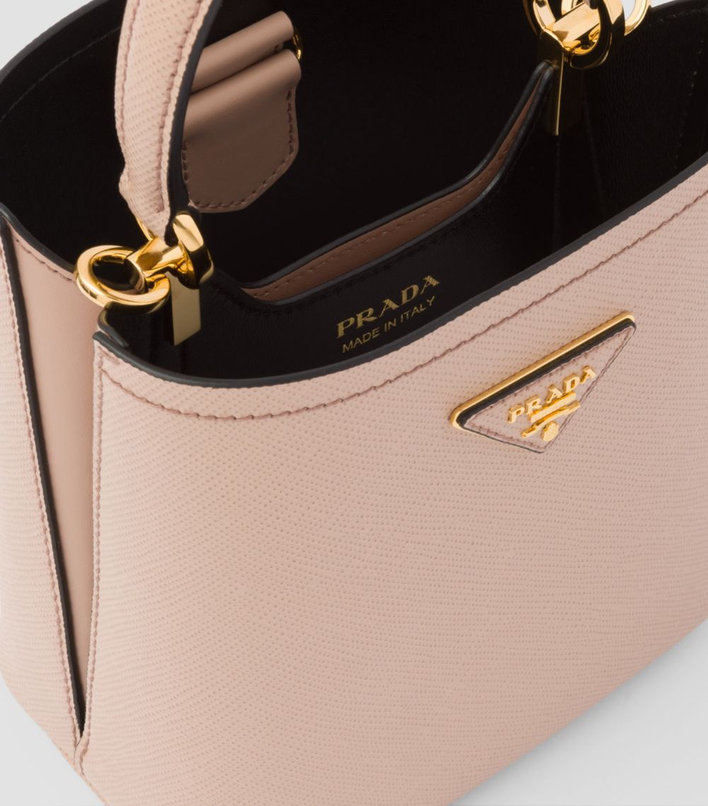 Prada Prada Small Leather Saffiano Panier Top-Handle Bag