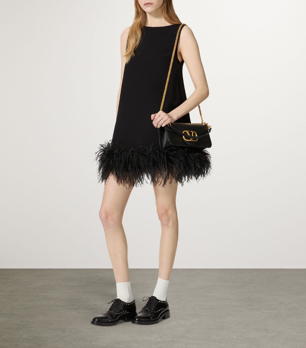 VALENTINO GARAVANI Valentino Garavani Feather-Hem Mini Dress