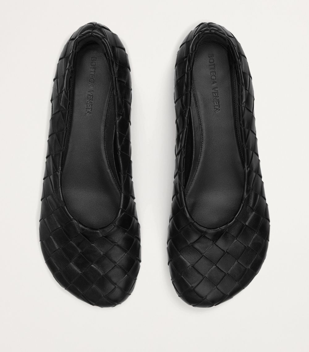 Bottega Veneta Bottega Veneta Leather Intrecciato Ballet Flats