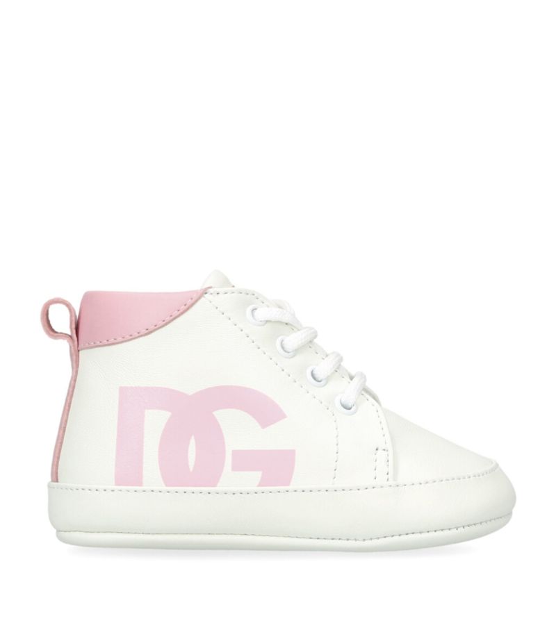 Dolce & Gabbana Dolce & Gabbana Kids Leather Dg High-Top Sneakers