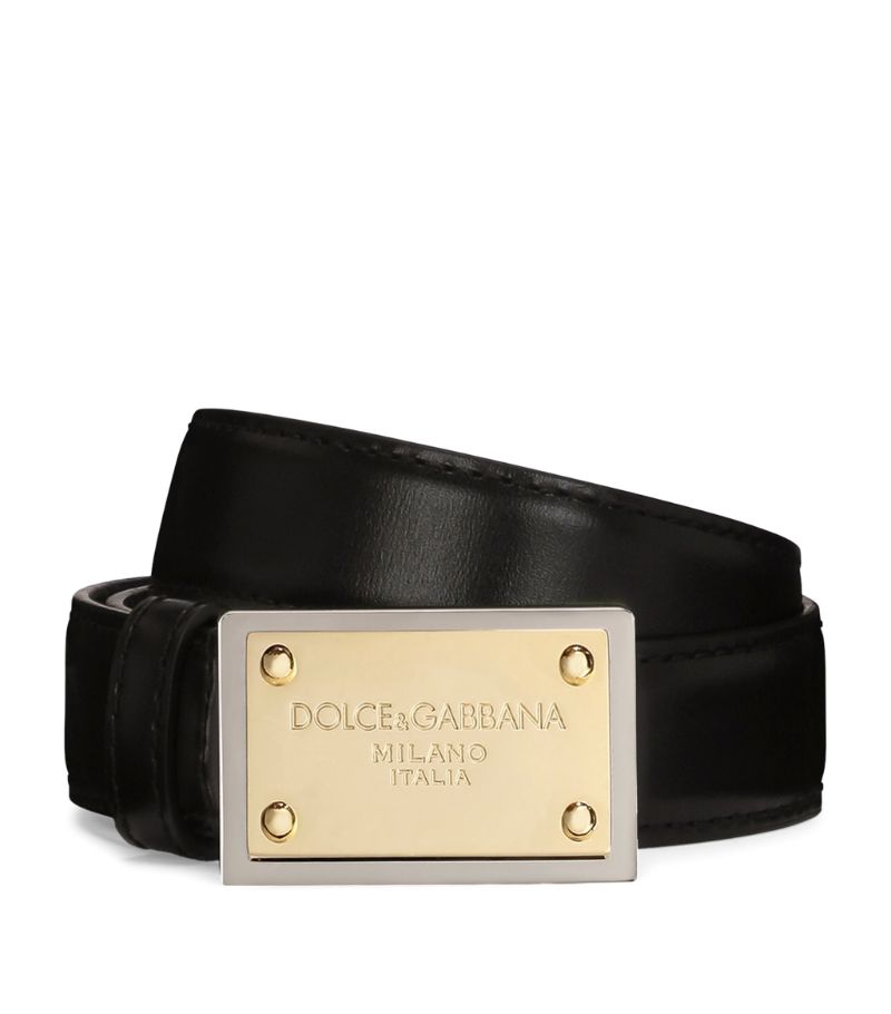 Dolce & Gabbana Dolce & Gabbana Thin Leather Dg Buckle Belt