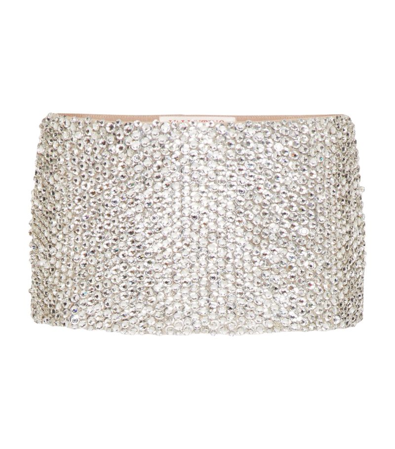 VALENTINO GARAVANI Valentino Garavani Crystal-Embellished Mini Skirt