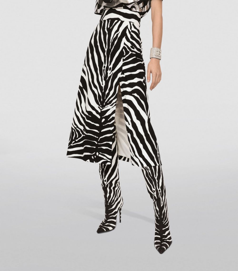 Dolce & Gabbana Dolce & Gabbana Zebra Midi Skirt