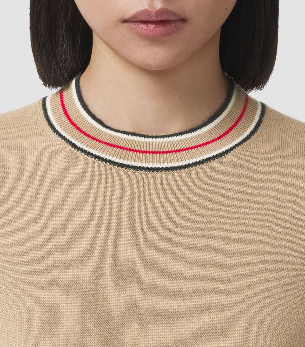 Burberry Burberry Cashmere Stripe-Trim Sweater