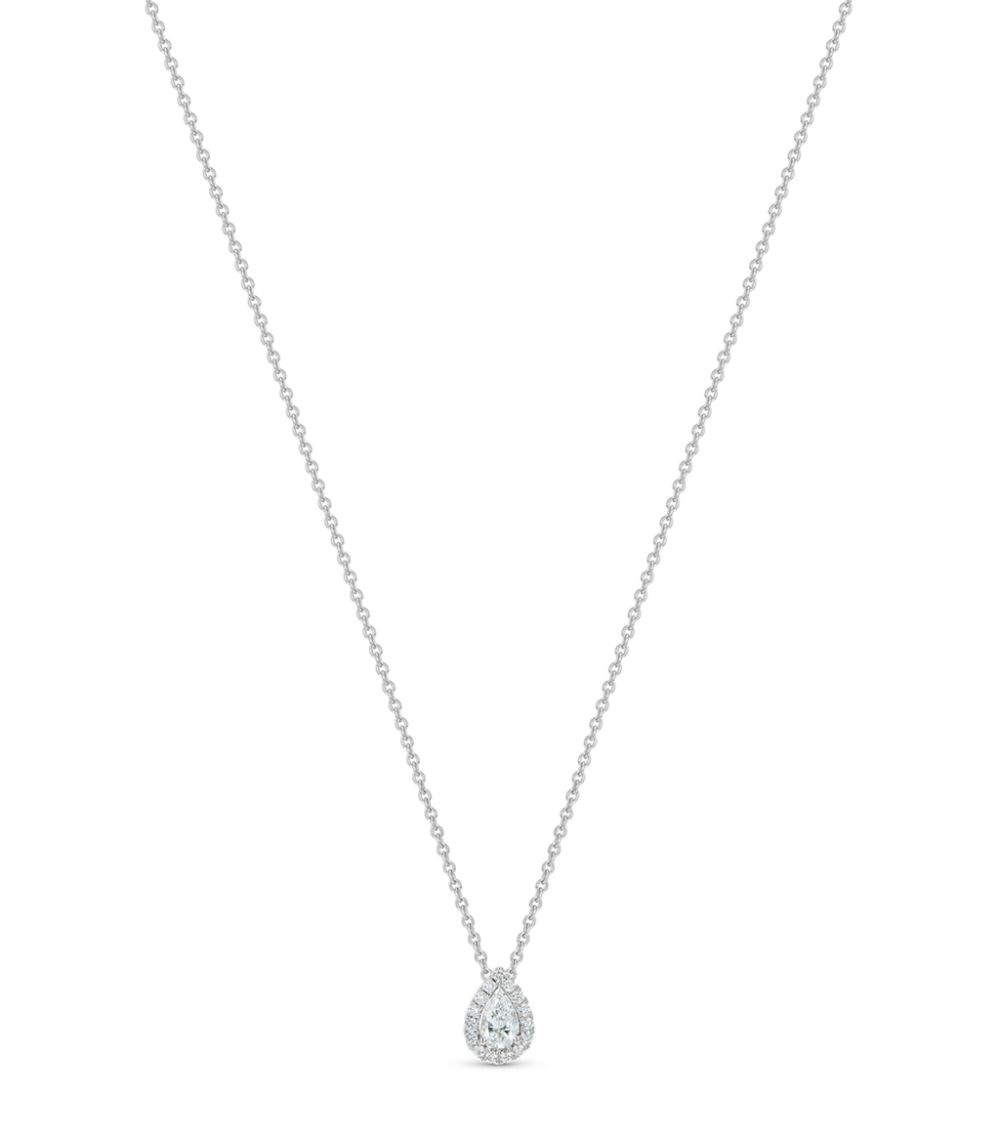 De Beers Jewellers De Beers Jewellers White Gold And Pear-Shaped Diamond My First De Beers Aura Necklace