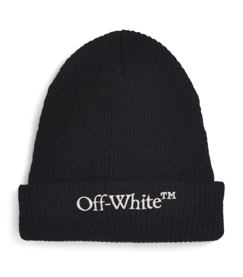 OFF-WHITE Off-White Wool Embroidered Bookish Logo Beanie