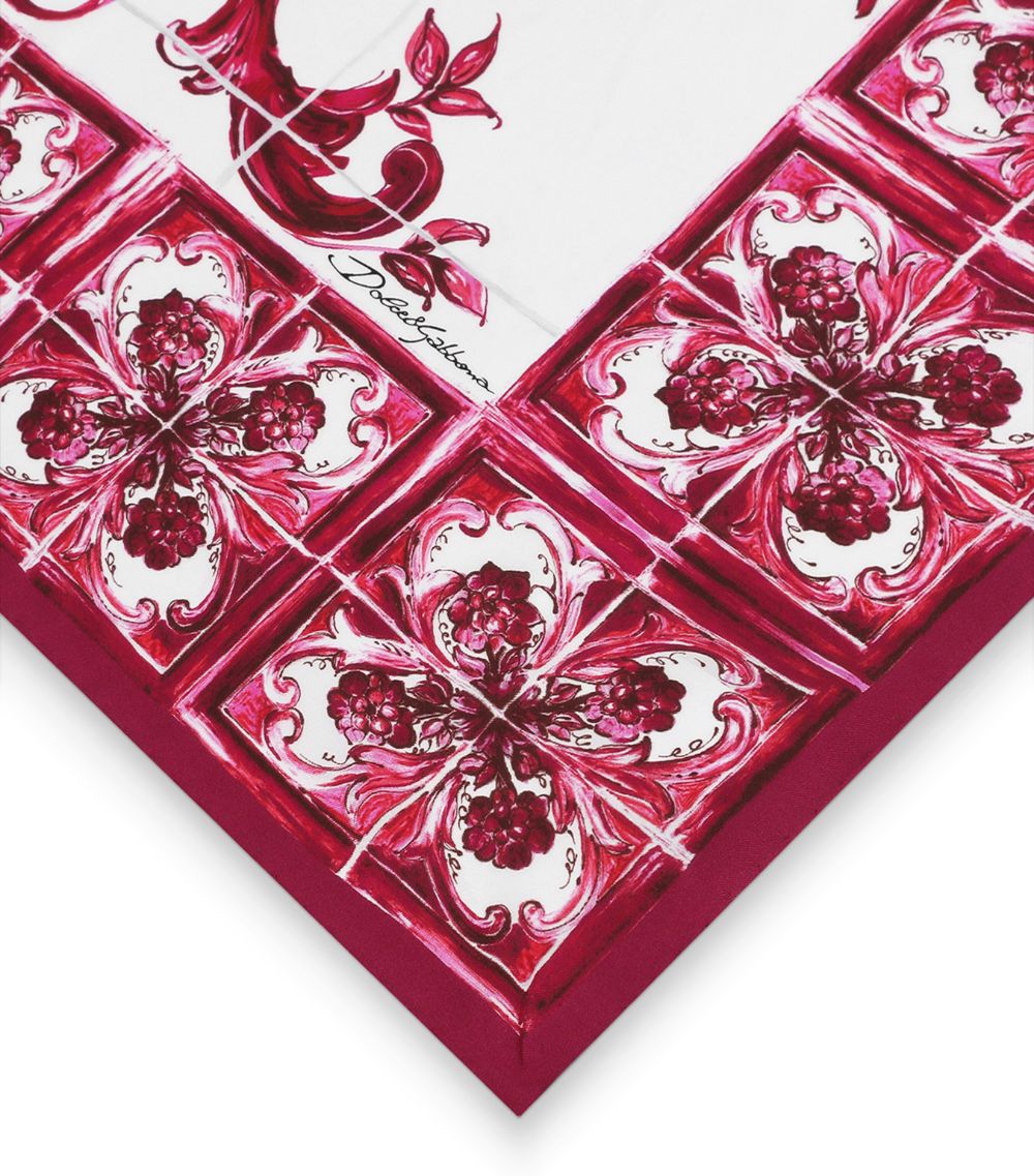 Dolce & Gabbana Dolce & Gabbana Majolica-Print Silk Scarf