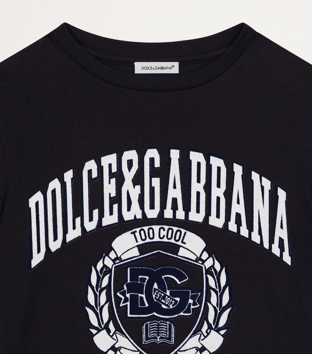 Dolce & Gabbana Dolce & Gabbana Kids Cotton Logo T-Shirt (8-12 Years)