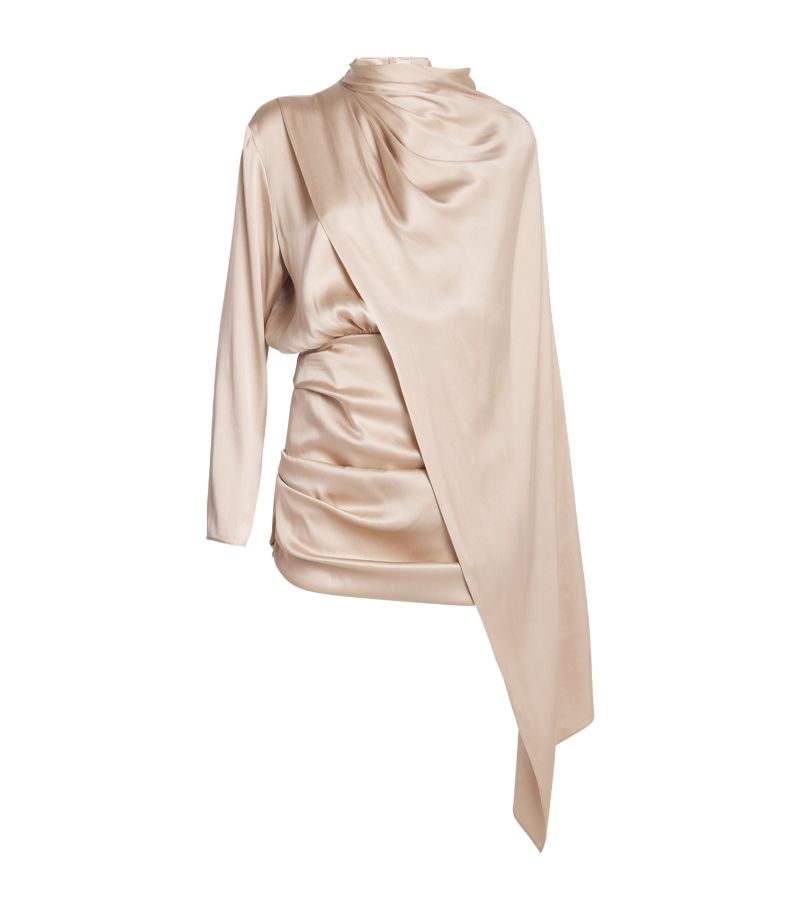 Magda Butrym Magda Butrym Silk Cape-Effect Mini Dress