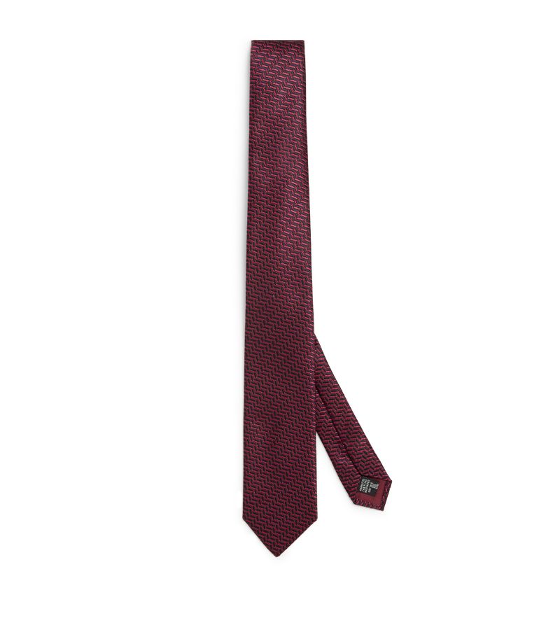 Giorgio Armani Giorgio Armani Silk Geometric Jacquard Tie