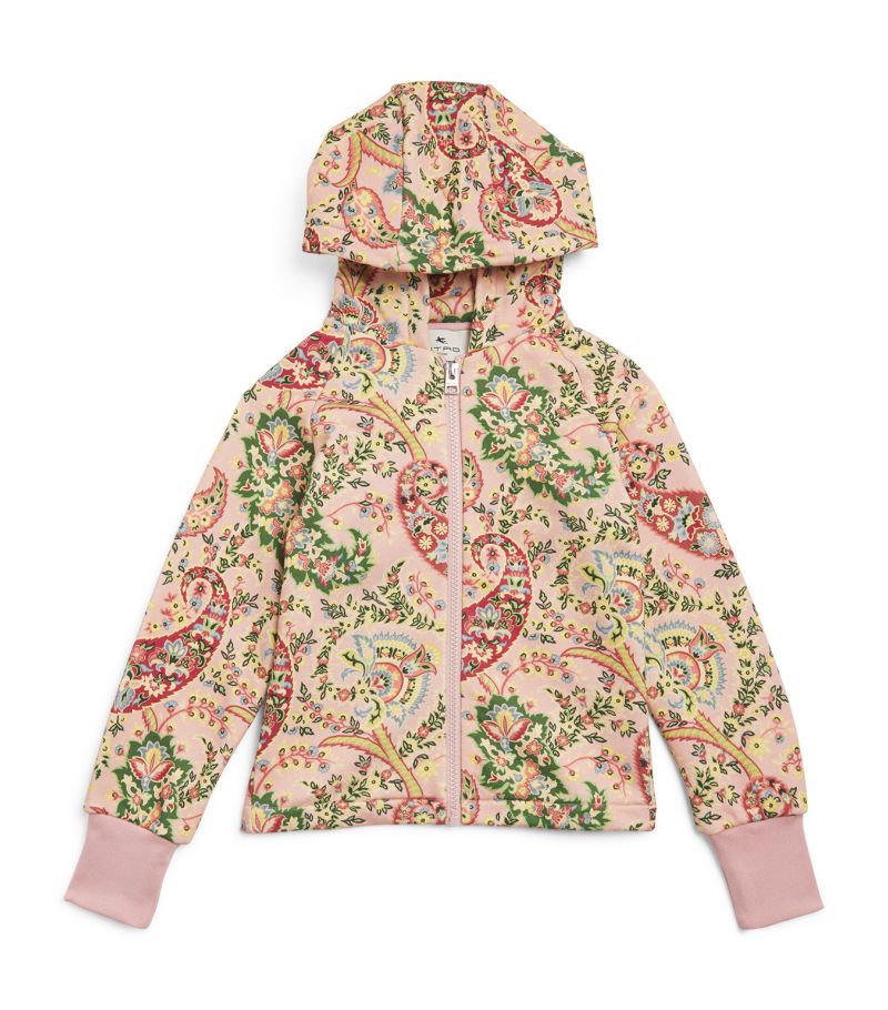  Etro Kids Cotton Patterned Zip-Up Hoodie (4-16 Years)