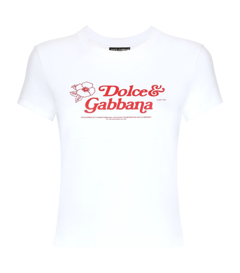 Dolce & Gabbana Dolce & Gabbana Stretch-Cotton Logo T-Shirt