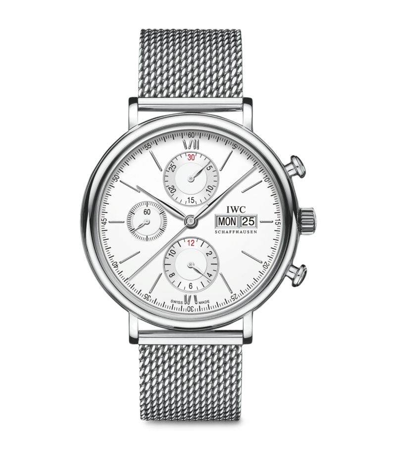 Iwc Schaffhausen Iwc Schaffhausen Stainless Steel Portofino Chronograph Watch 42Mm