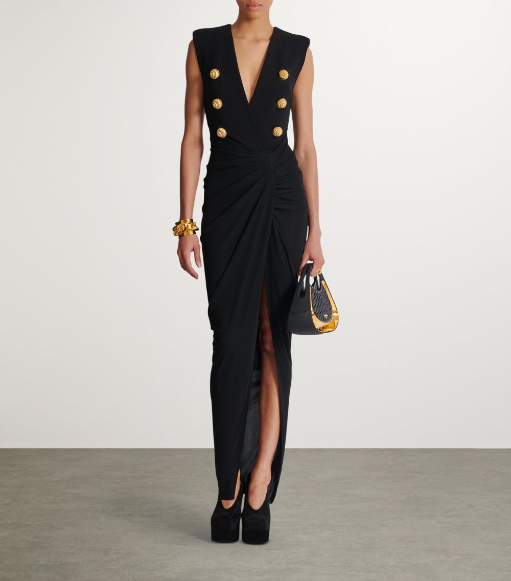 Balmain Balmain Crepe Maxi Dress