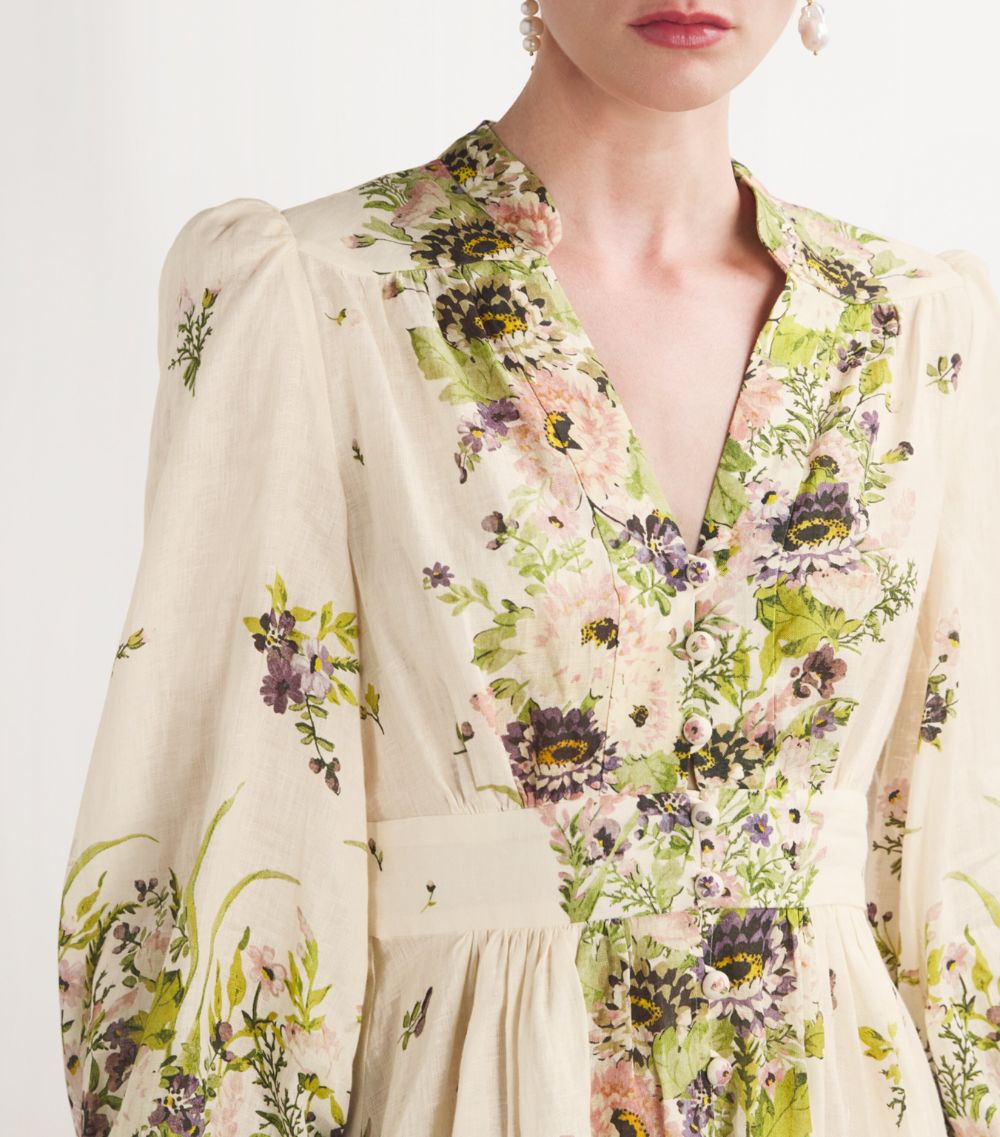 Zimmermann Zimmermann Linen Floral Halliday Dress
