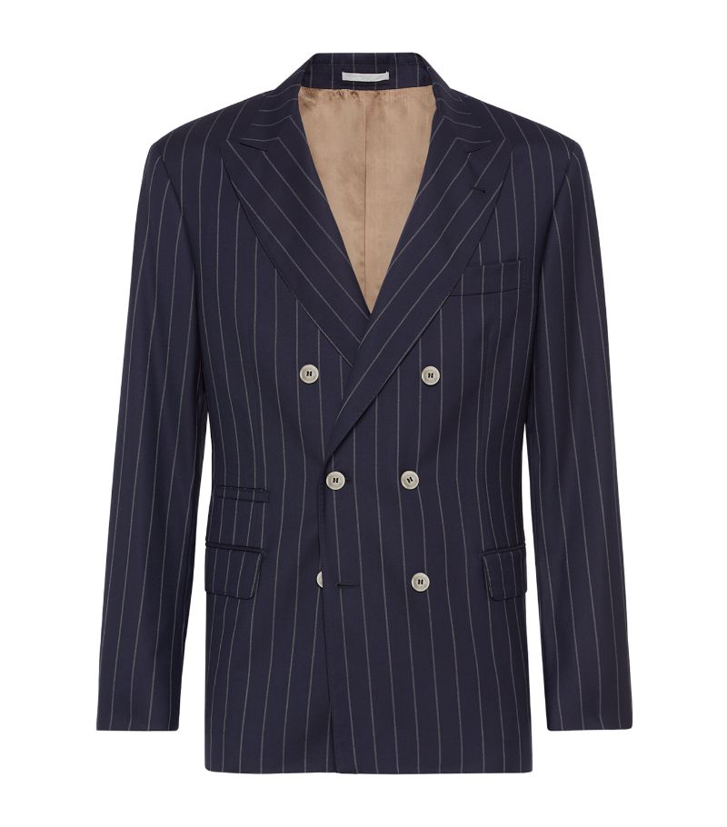 Brunello Cucinelli Brunello Cucinelli Virgin Wool Pinstripe Blazer