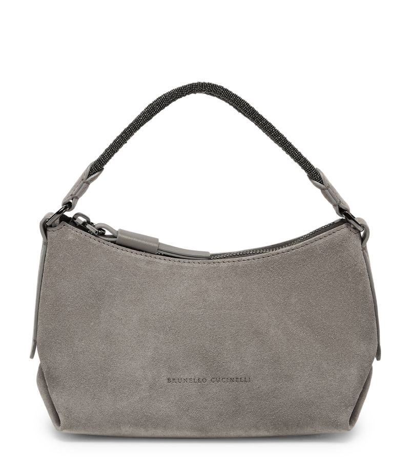 Brunello Cucinelli Brunello Cucinelli Suede-Monili Shoulder Bag