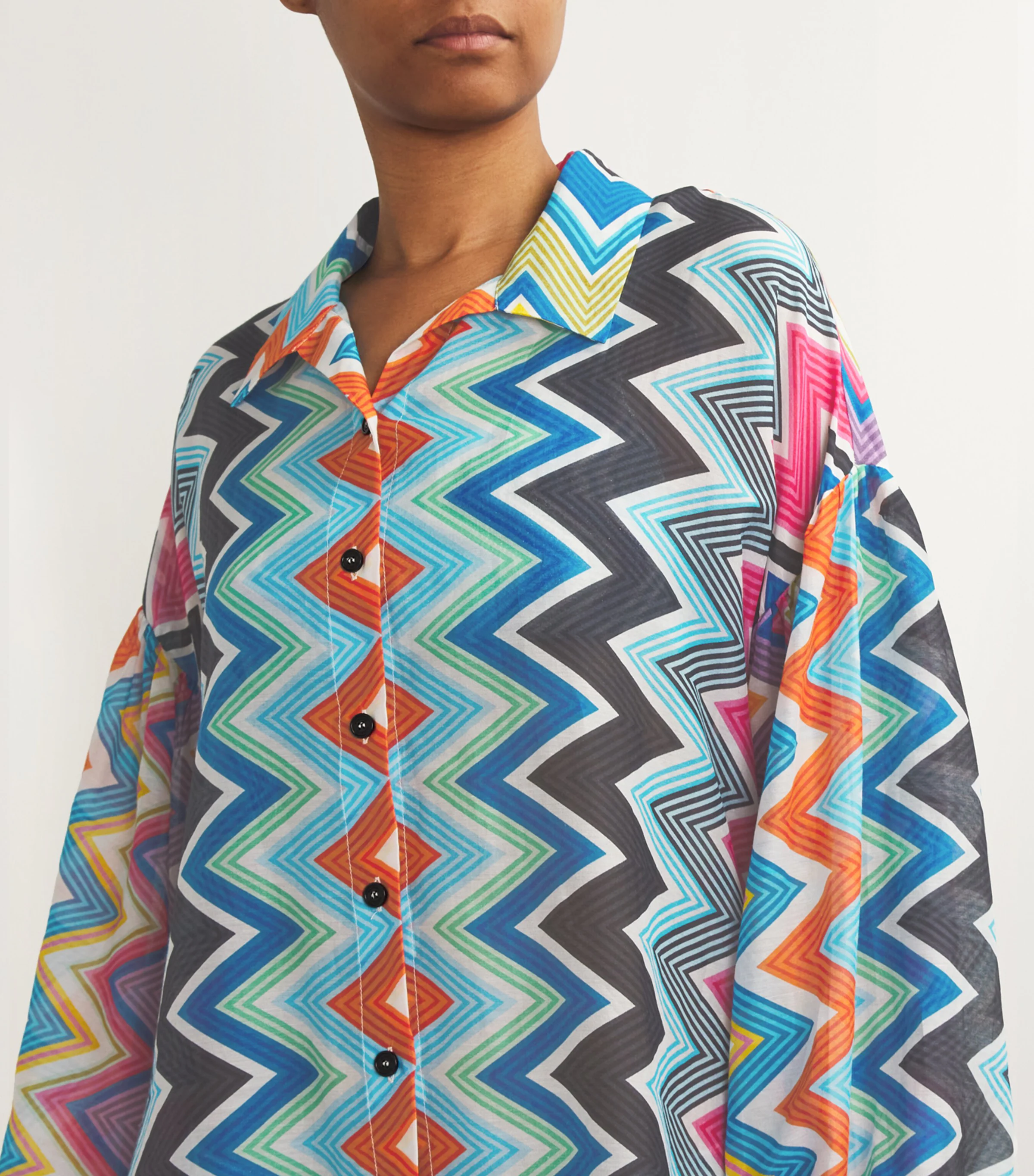 Missoni Missoni Cotton-Silk Zigzag Shirt