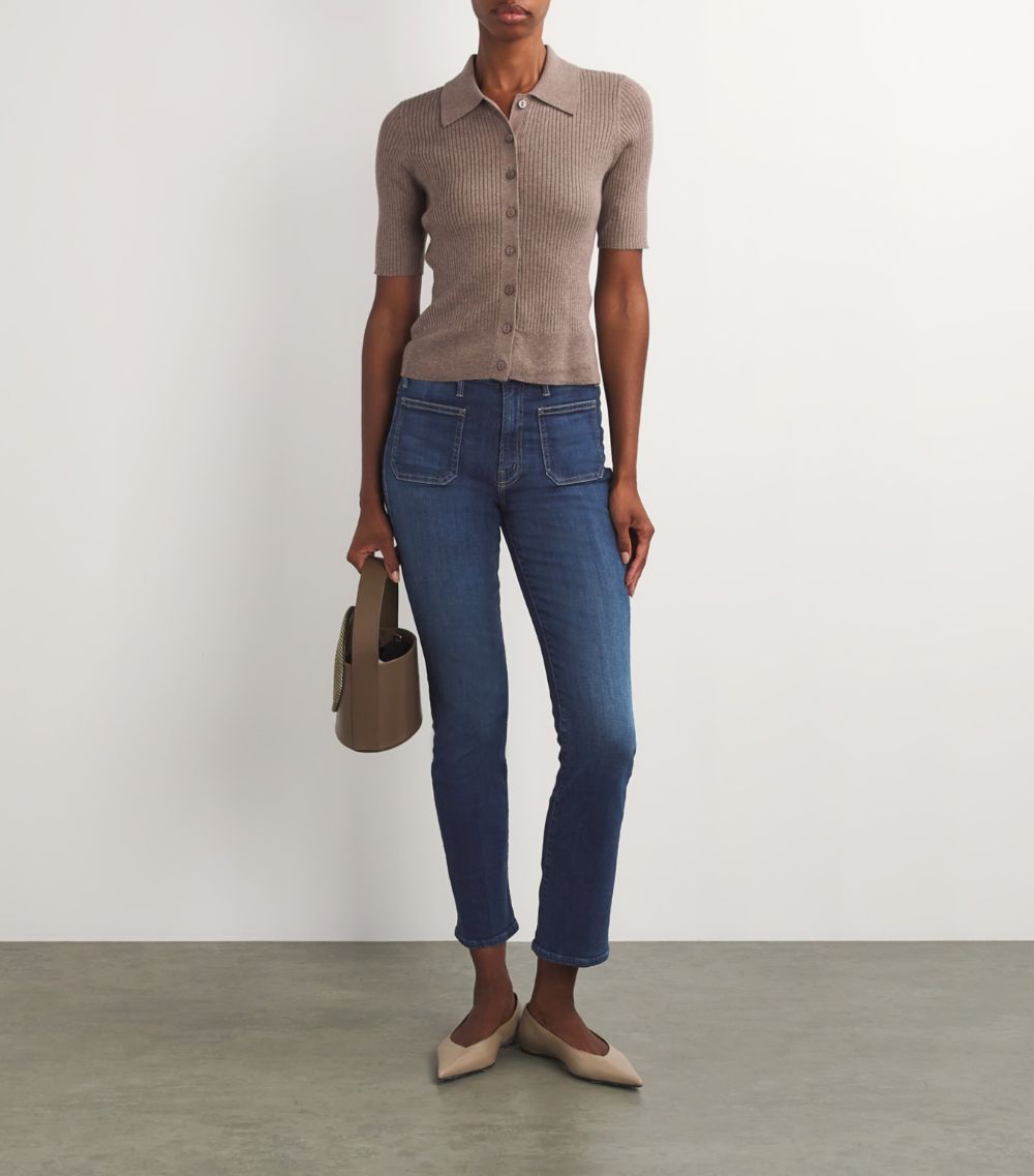 Mother Mother Patch-Pocket Insider Flood Jeans