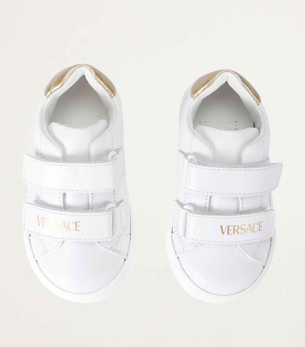 Young Versace Versace Kids Leather Low-Top Sneakers