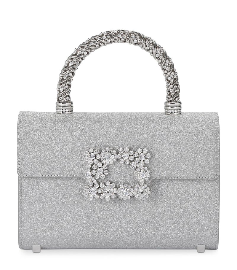 Roger Vivier Roger Vivier Mini Flower Jewel Envelope Top-Handle Bag