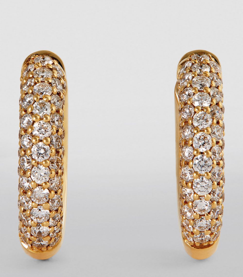 Engelbert Engelbert Yellow Gold And Diamond Absolute Creoles Earrings